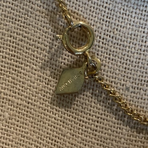 Vintage Sarah Coventry Golden Petals Necklace Filigree Flower Gold Tone Diamond - Picture 3 of 7