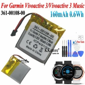 361-00108-00 0.6Wh 160mAh Battery for Garmin Vivoactive 3 / Vivoactive 3 Music | eBay