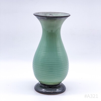 Art Deco MR Ceramic Höhr-Grenzhausen Vase | Handmade Green 25cm