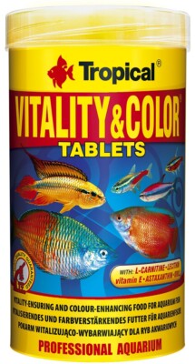 Tropical Vitality & Color Tablets 250ml - Aquarium Futtertabletten Hafttabletten