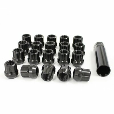 Radmuttern Set 9/16''  Gewinde small Diameter Black (20 Stück)