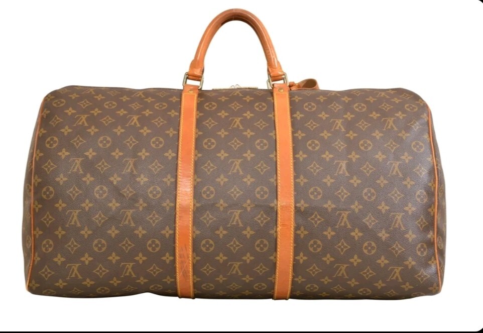 Louis Vuitton Keepall 60 Bandouliere Duffle Brown Canvas/Leather