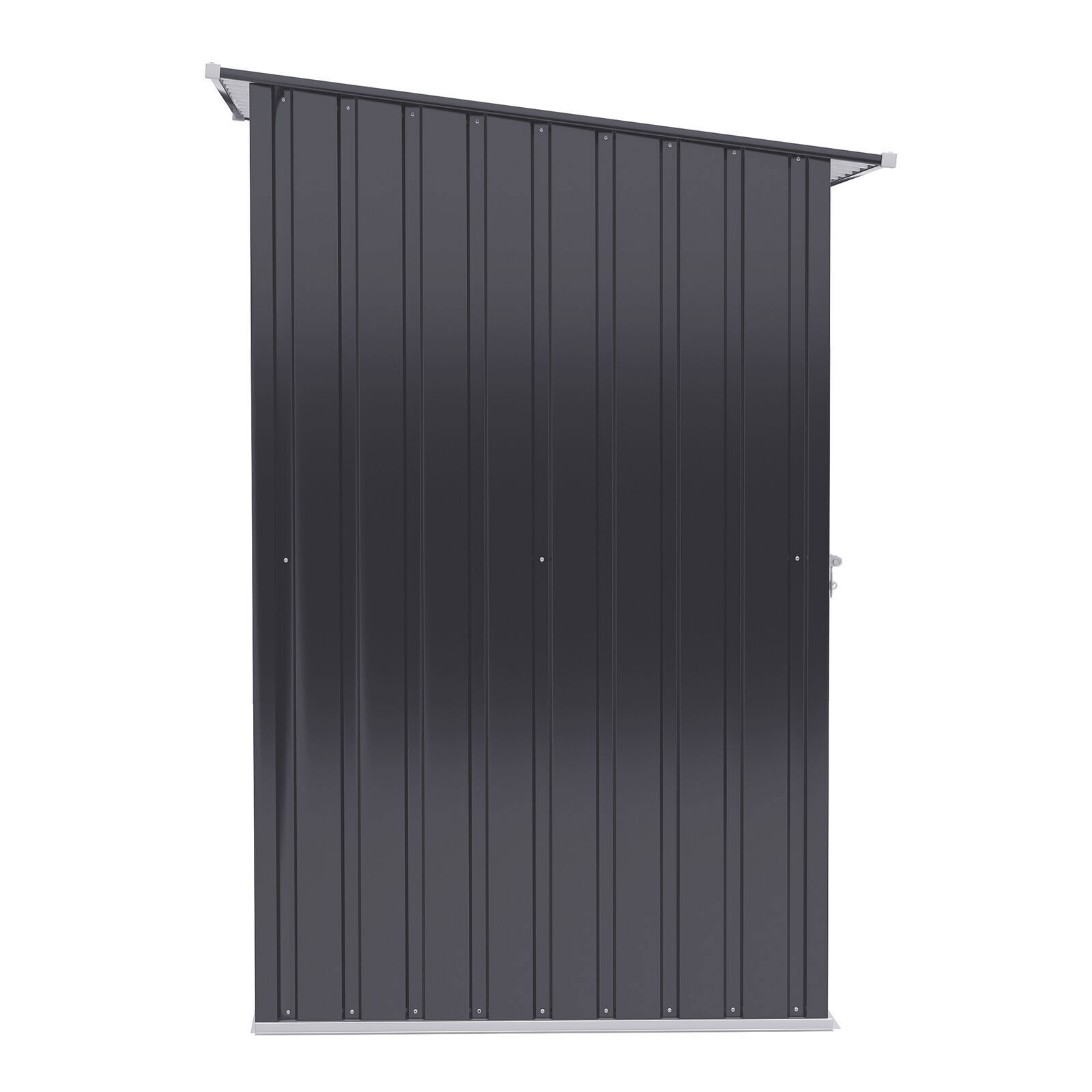 Small Lean To Garden Storage Shed Galvanized Steel Tool House with Lockable Door