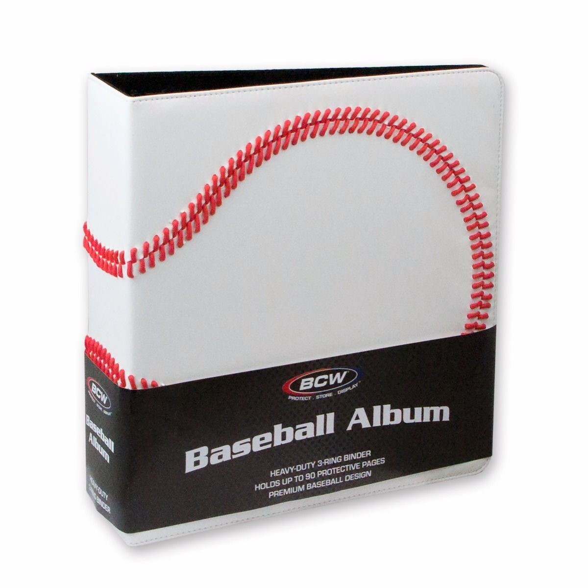 baseball card 3 ring binder Album BCW Card Collection – 3-Inch D-Ring Album Holds 90 Pages, Heavy-Duty, Made In USA, White Card Binder Sleeves term use while providing a reliable way to store and manage your collection BCW 3