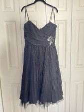 Vintage Cachet Dress Strappy Holiday Cocktail Black sz 6 rhinestone embelishment