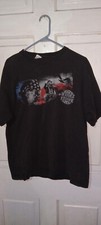 WILLIE NELSON LARGE BLK TEE FADED DESIGN-FAST SHIP-PRE OWNED-CLEAN