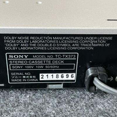 SONY TC-TX373•ACU-TX373 2個セット SONY TC-TX373•ACU-TX373 2個セット Sony TC-TX373 Cassette