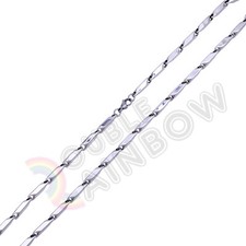 18-36"Men Stainless Steel Gold/Silver Plated 4mm Stick Link Chain C3