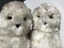 2 Dakin Snowy Owls Plush Birds Vtg Lot Plushies Stuffed Animals Vtg 80s