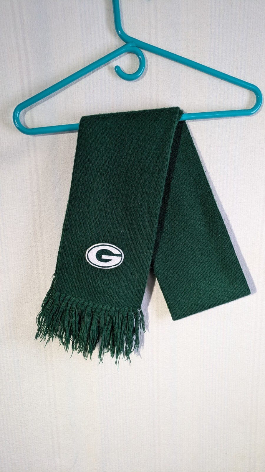 Green Bay Packers Winter Scarf with Team Logo in Green