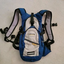 CAMELBAK Mini Mule M.U.L.E. Blue Grey Hydration Backpack - No Bladder Pouch Pack