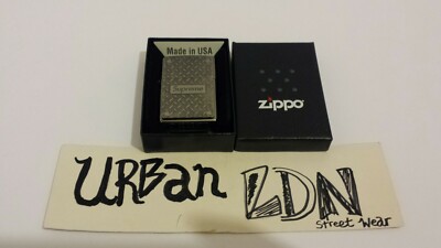 Supreme Diamond Plate Metal Zippo SS19 | eBay