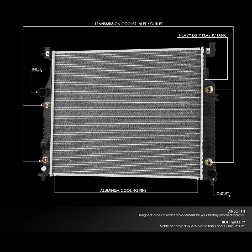 Fit 07-11 Mercedes-Benz ML63 AMG R320 AT Aluminum Replacement Radiator DPI 13170 - Image 2 of 4