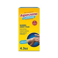 Aspercreme Lidocaine Pain Relief Cream Soothes Aggravated Nerves Numbing Topi...