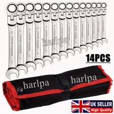 14pcs 8-24mm Flexible Ratchet Head Spanner Set Combination Flexi Ratcheting Case