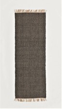 Teppich aus Jute Dunkelgrau 2 Größen Nature Handgewebt Nachaltige Bio Läufer