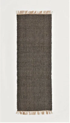 Teppich aus Jute Dunkelgrau 2 Größen Nature Handgewebt Nachaltige Bio Läufer - Bild 1 von 4