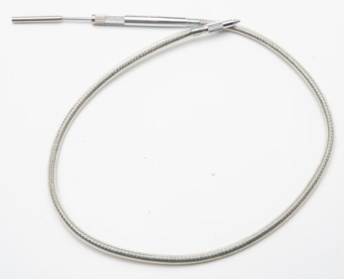 Auslöser Kabelauslöser Drahtauslöser cable release lang Silber aus Metall metal - Afbeelding 1 van 2