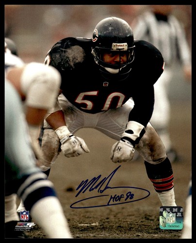 MIKE SINGLETARY SIGNED 8X10 PHOTO INCRIPTION "HOF 98" - CHICAGO BEARS