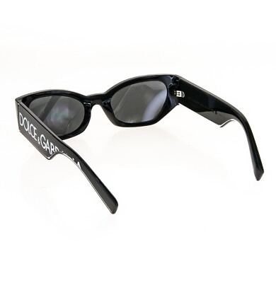 DOLCE & GABBANA ELASTIC Black Gray Crystal Logo DG6186 Pouch