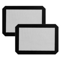 2Er Set Silikon Backmatte 40X30 Cm Dauerbackmatte Fiberglas Wiederverwendbar