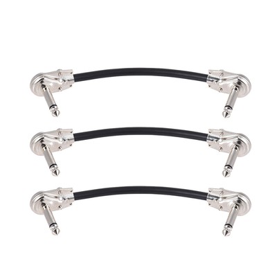 3- 15cm/15cm Gitarren Effekt Pedal Instrument Patch Cable 3pcs Z7G7