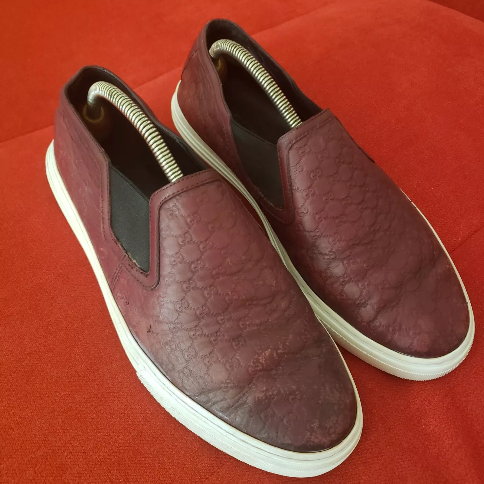 Chaussures à enfiler Gucci en cuir pour hommes 466872...8,5 très belles glissières/mocassins
