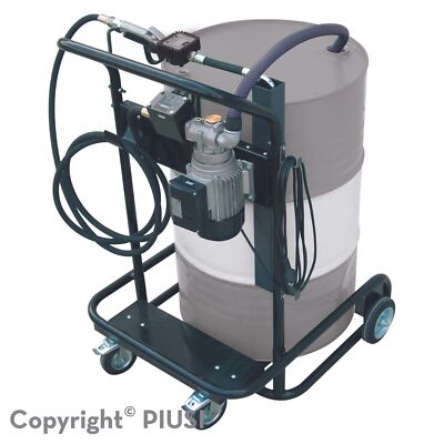 Piusi Viscotroll 200/2D K400 Ölwagen für 200l Fass 230V Elektropumpe Zähler 
