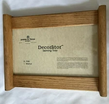 Yarn Tree Designs Decorator Oak Serving Tray with Insert for Needlepoint New