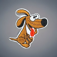 DOG-PUPPY-CARTOON-EMBROIDERED IRON ON PATCH APPROXIMATELY 2.25  X 2.25  