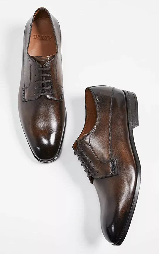 Bally Switzerland Burnished Brown Leather Dress Derby Shoes EU 11 US 12 Bally | Shoes | Bally Mens Brown Leather Dress Shoes | Poshmark main image 4
