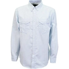 AFTCO Men's Vertex L/S Woven, MAGNUM BLUE, FISHING Small
