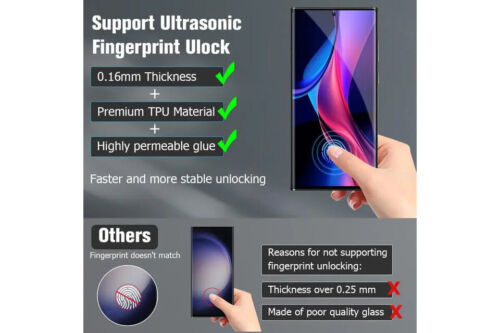 Samsung Galaxy S22 S23 S24 Ultra Ceramic Privacy Matte Glass Screen Protector - Picture 3 of 21