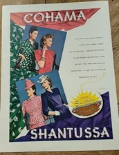 1943  Womens Cohama Sun-maker Shantussa Dress Vintage  Fashion Ad