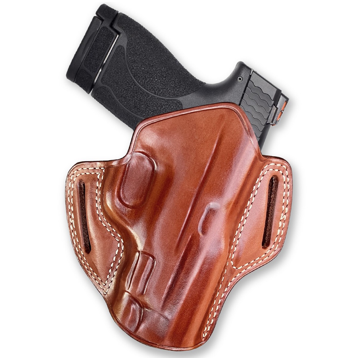 Leather OWB Pancake Holster Custom Fit, S&W Sigma SW9VE/ SW40VE 4