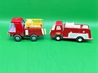 Vintage Mini Tonka & Buddy L Fire Trucks 1970's Metal Toy Lot of 2
