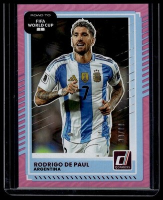 2025-26 Donruss Road to FIFA World Cup #161 Rodrigo de Paul Pink Velocity #/99