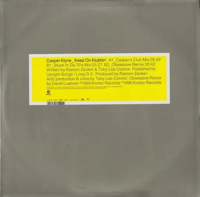 Casper Klyne Keep On Klubbin Vinyl Single 12inch kontor