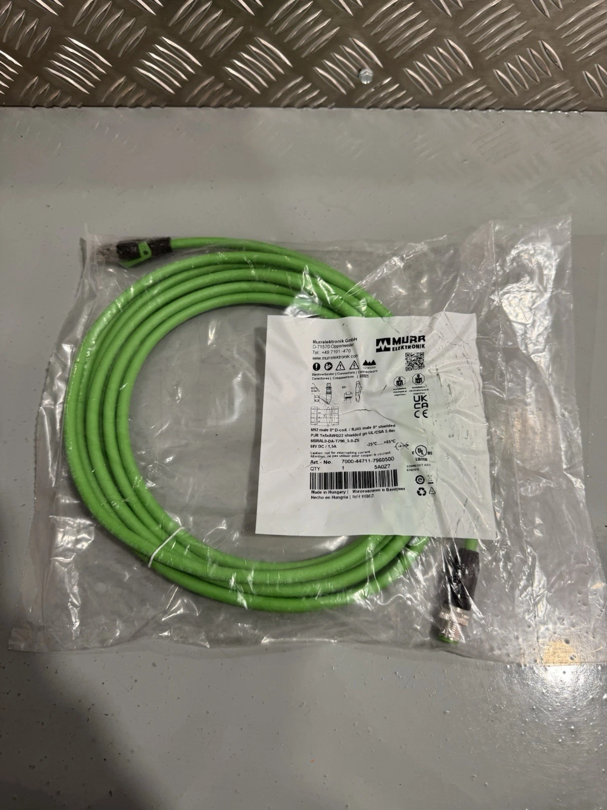 Murr Elektronik M12 Male To RJ45 Male Shielded 7000-44711-7960500 Brand New