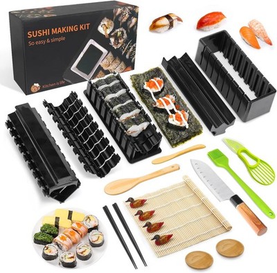 Sushi Rollenformen Set 21 Stück Plastik DIY Roller Tool für Anfänger