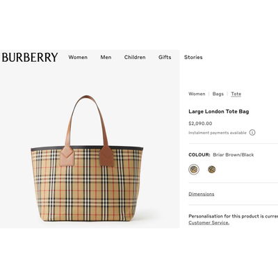 $2090 NEW BURBERRY London Check LARGE 2pc Tote Shopper Bag Purse