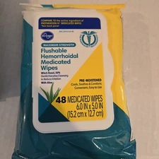 Kroger 3pack Witch Hazel Flushable Hemorrhoidal Medicated Wipes, 48 Count Each