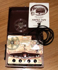 Vintage 1950s AMPRO Reel to Reel Tape Player/Recorder Model 731