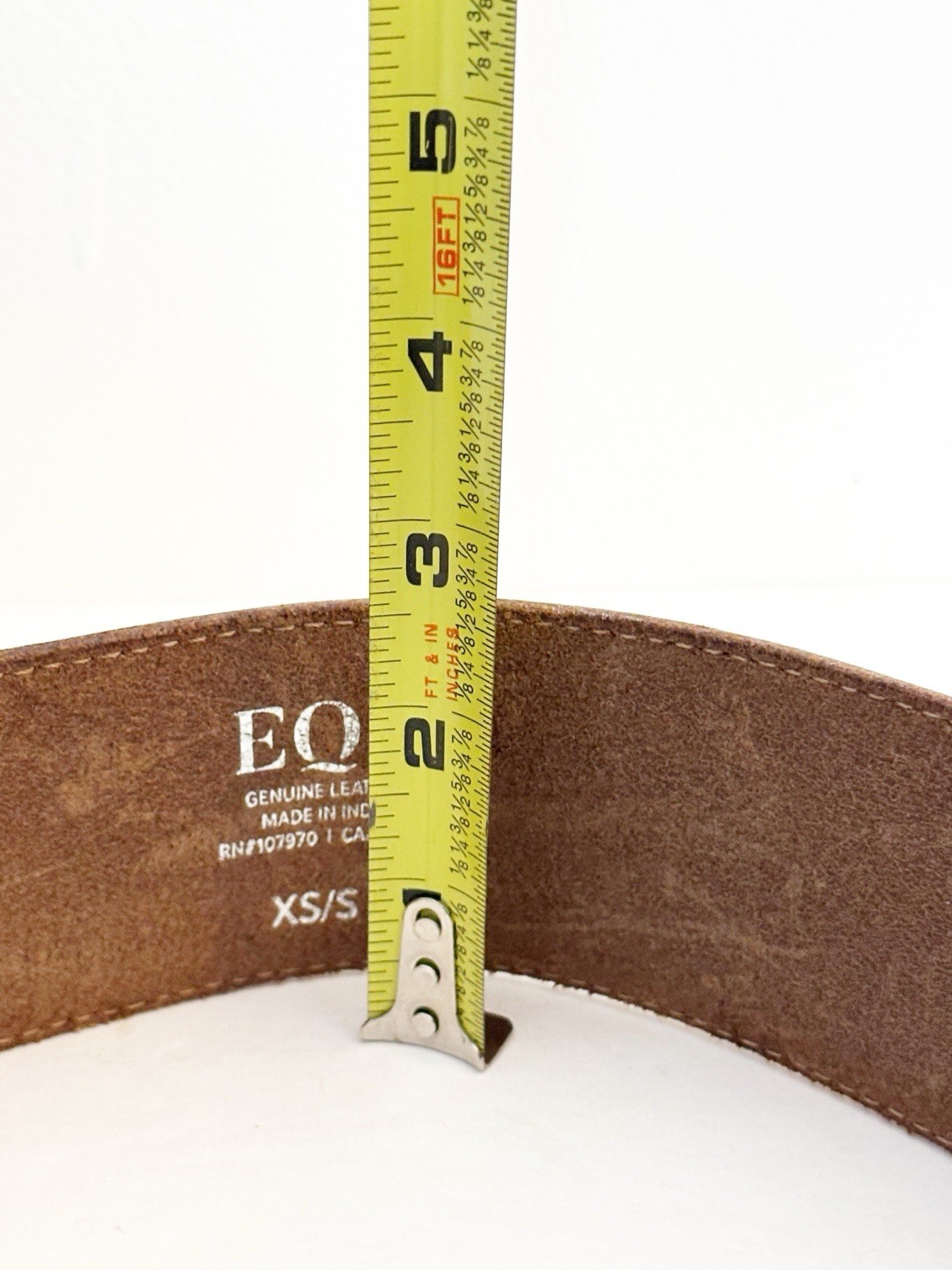 EQL by Kerrits Wide Brown Leather Belt XS/S With DEFECTS
