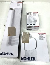 Kohler Numista 18 in. Towel Bar Towel Ring 1 Robe Hook Brushed Nickel