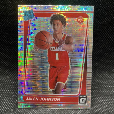 #ad 2021 22 Donruss Optic Jalen Johnson Rated Rookie Pulsar Prizm RC #181 Hawks $5.50