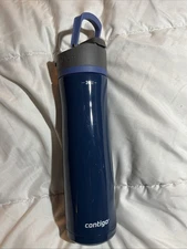 Contigo Water Bottle  24 ounce Blue Stainless Steel