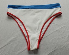 Roxy Women's Hello July High Leg Bikini Bottoms JK5 Bright White Large