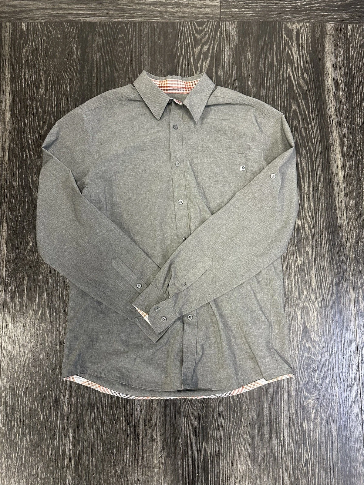 Marmot Shirt Mens Medium Gray Long Sleeve Button Up Outdoor Workwear Casual