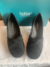 Image of Hotter Shoes Size 7.5 New Suede Comfort Fit Heels